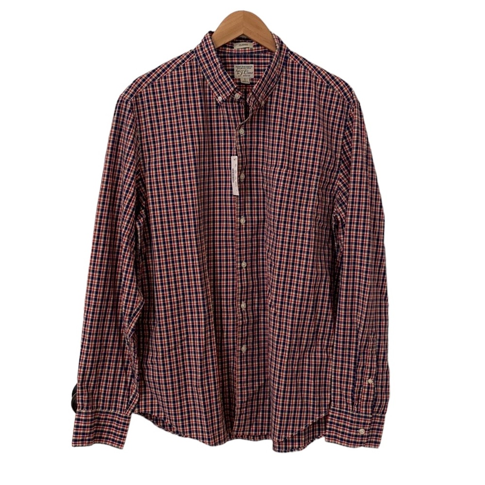 NEW J. Crew Men’s Shirt Button Down Secret Washing Large